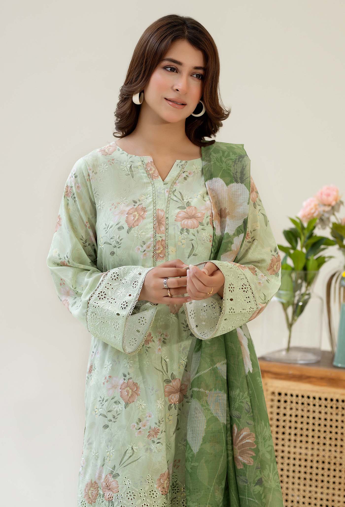 Adan Libas  Chikankari Satin 01 Chikankaari Collection 2025 - Image 2