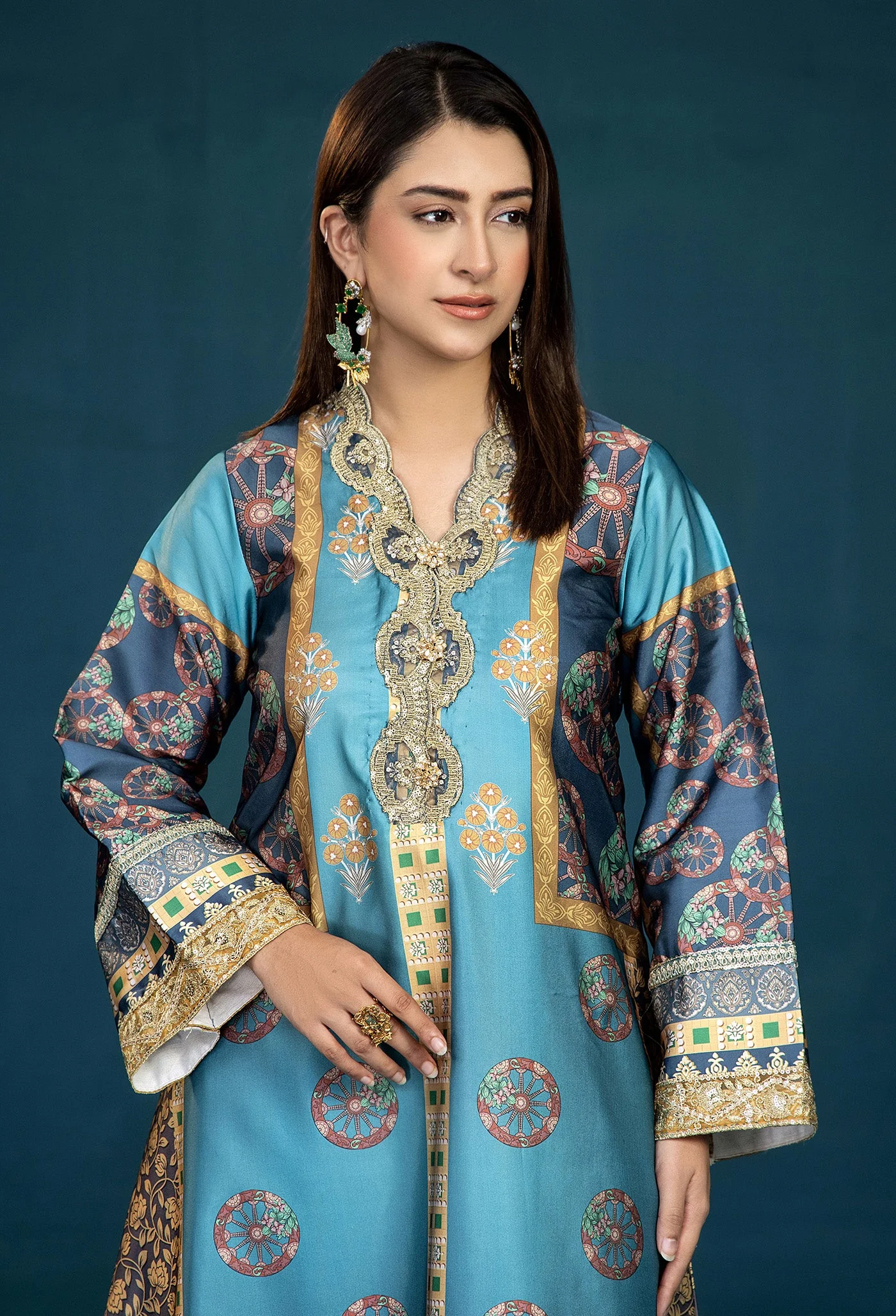 Adan Libas Silk Shirt-1Pc 7623 Silk Collection 2025 - Image 2