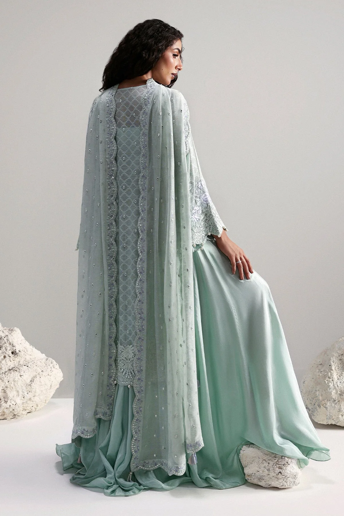 Afrozeh Elysia Slate Luxury Pret 2025 - Image 2