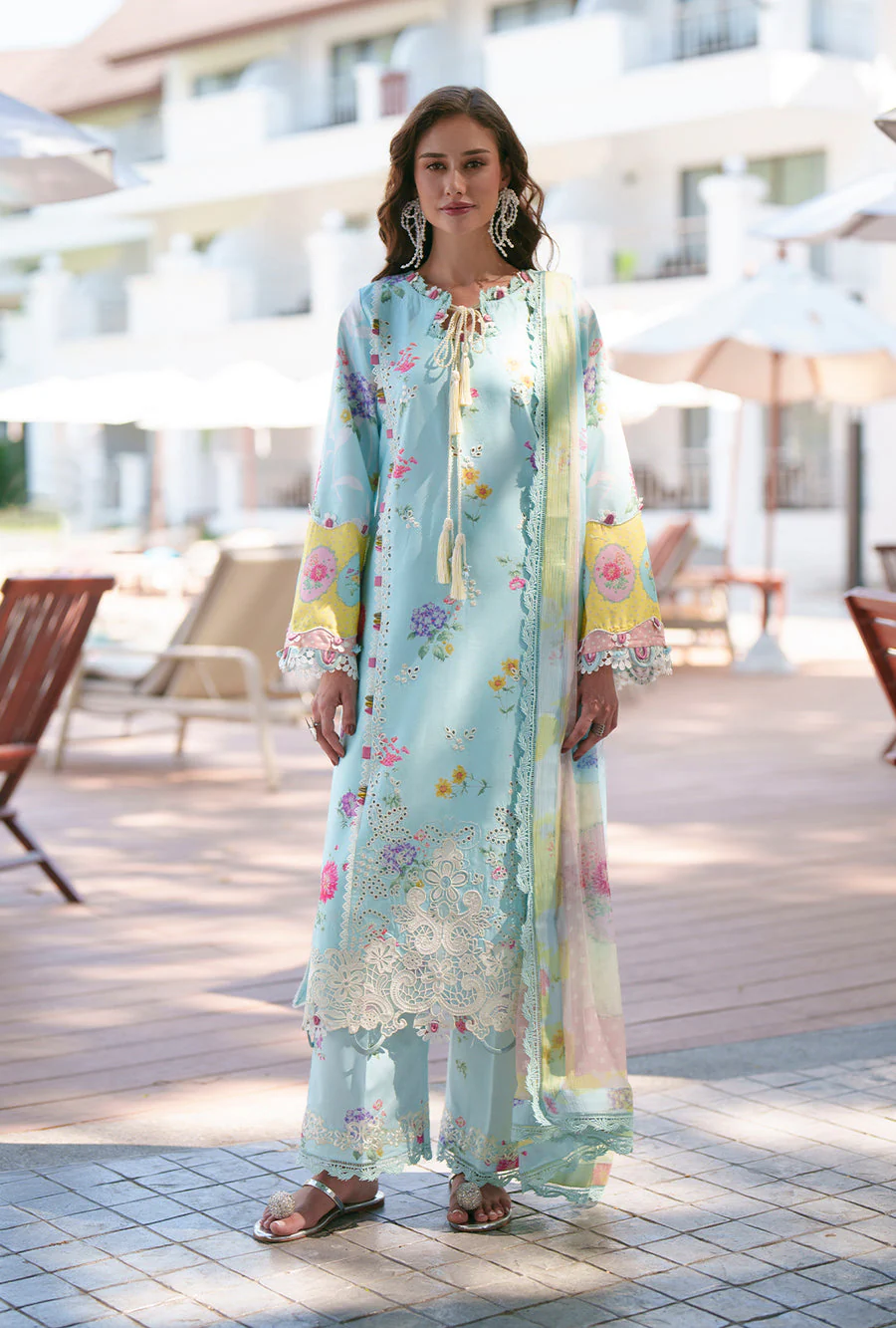 AJR Couture Azure Printed Chikankari 2026