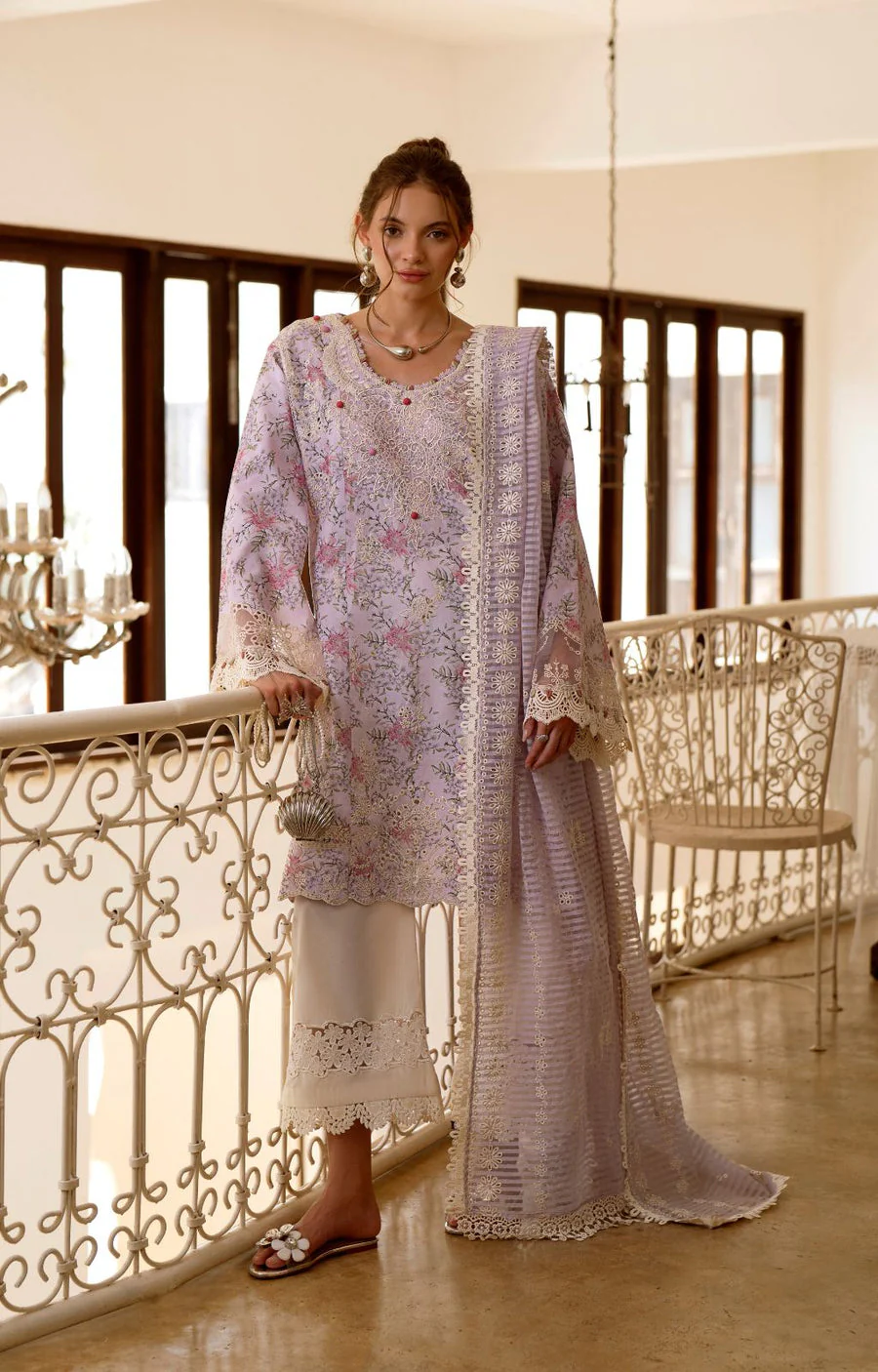 AJR Couture Pearl Printkari Lawn 2025