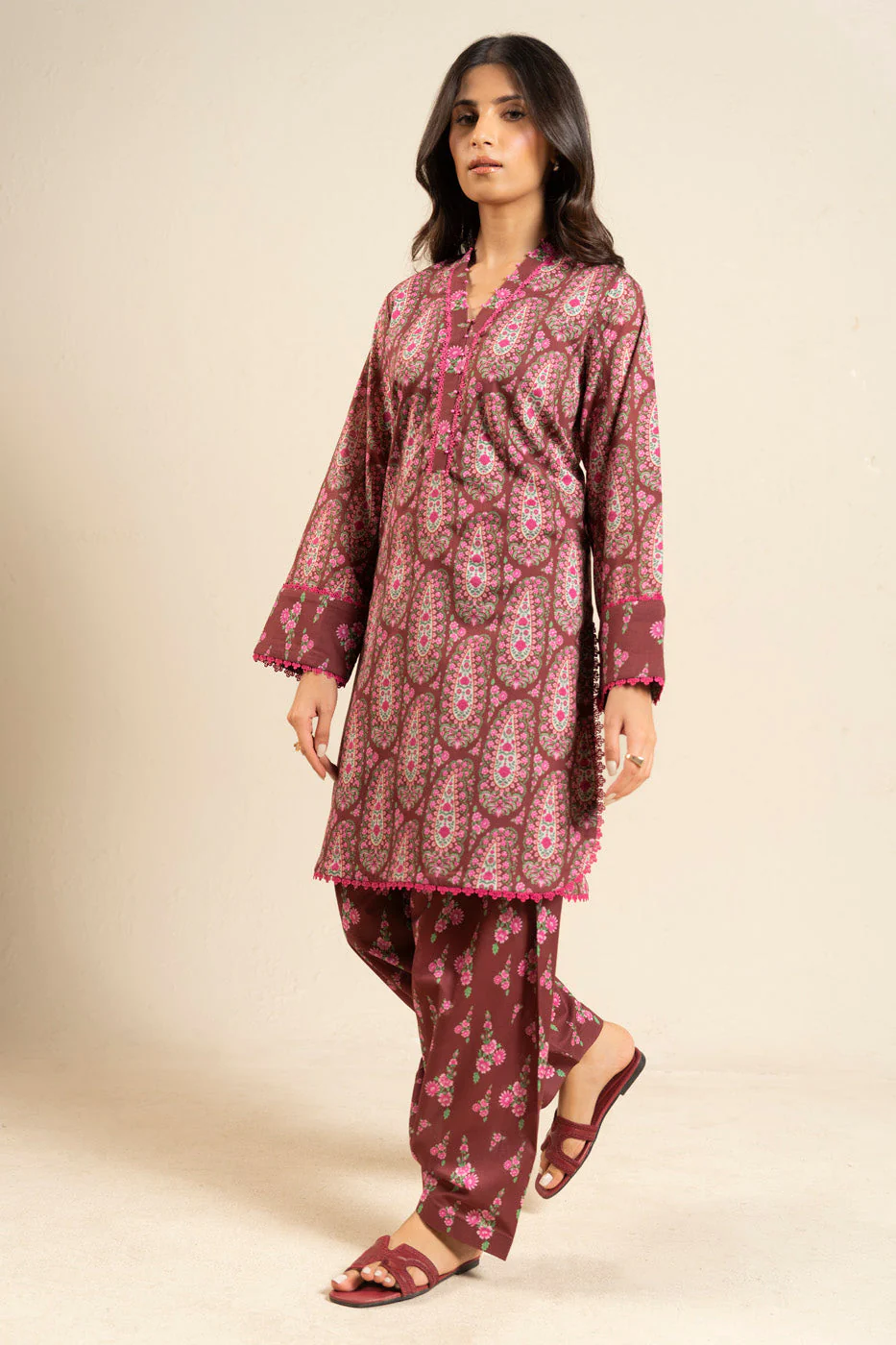Al Karam Bd57 2p26 Maroon Summer Basic 2026