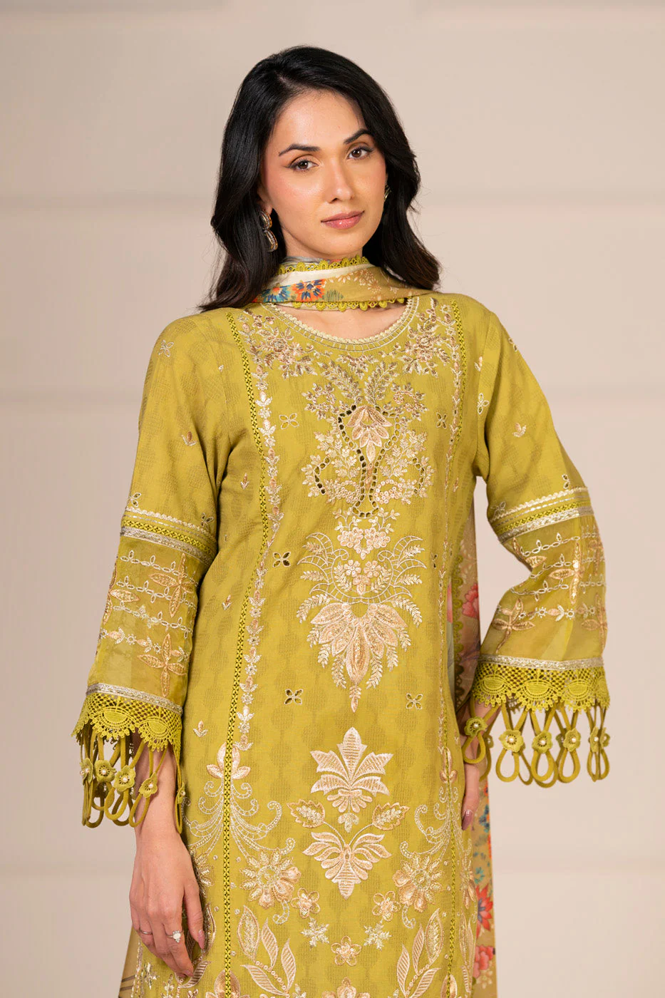 Alkaram SF-08-26 Dhani Green RTS Signature Festive 2026 - Image 2