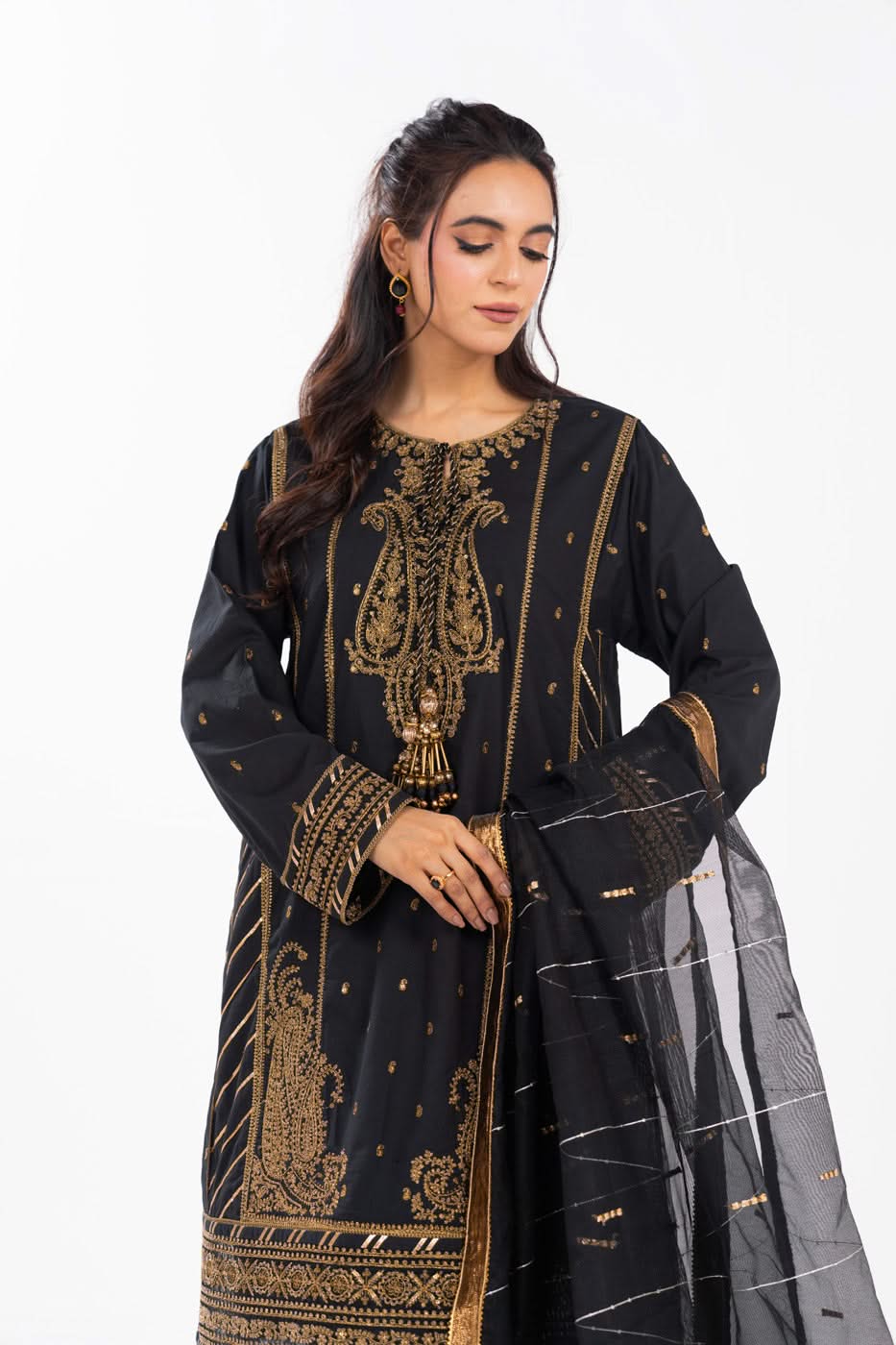 Alkaram Studio FC-1a-25-Black Festive Summer 2025 - Image 2