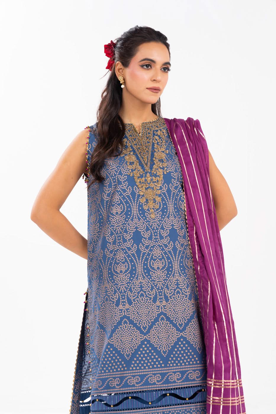 Alkaram Studio FC-34n-25-Persian-blue Festive Summer 2025 - Image 2
