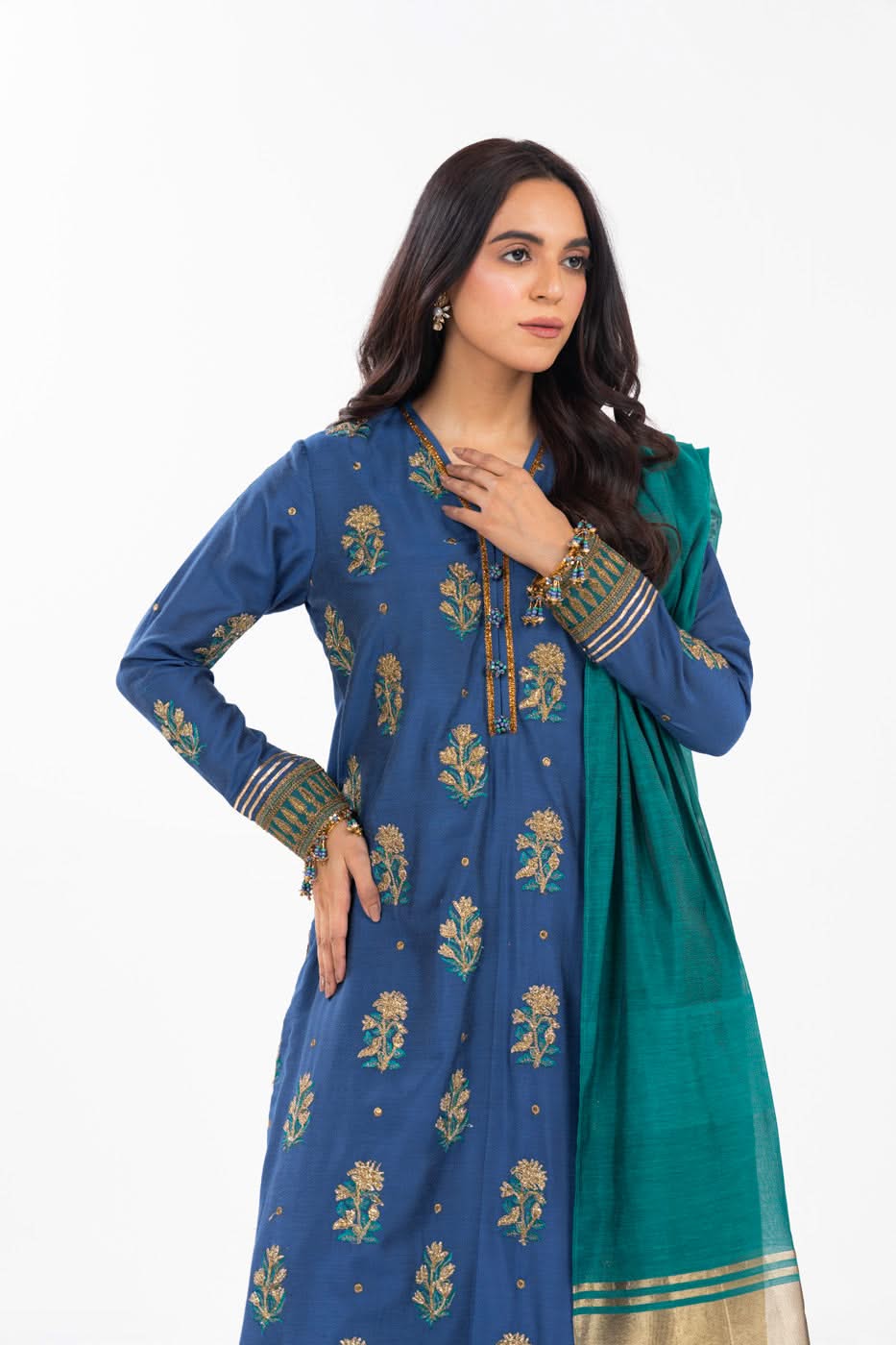 Alkaram Studio FC-8d-25-Royal-blue Festive Summer 2025 - Image 2