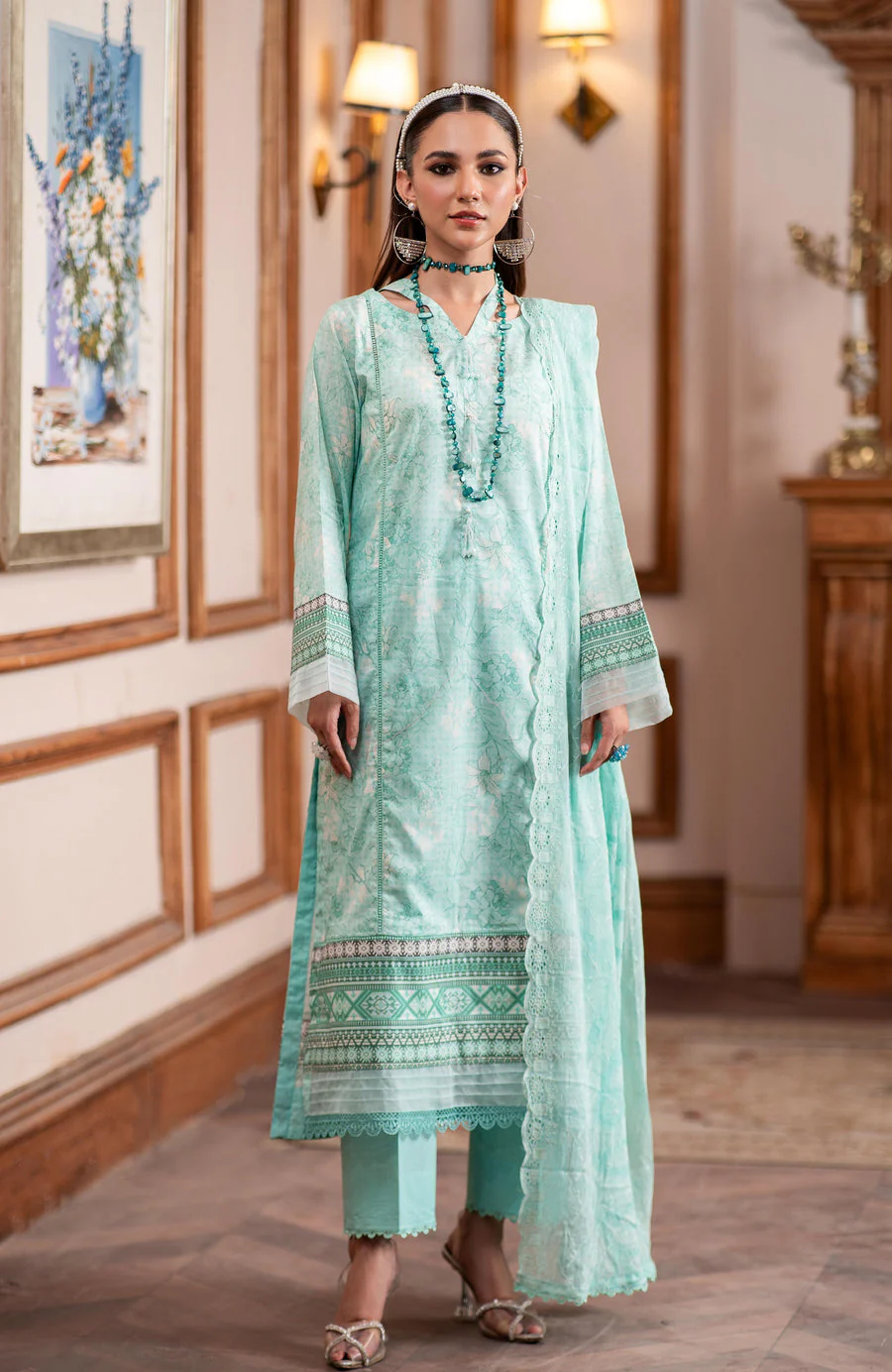 Alzohaib SSD-25-12 Sunshine Schiffli Dupatta 2025
