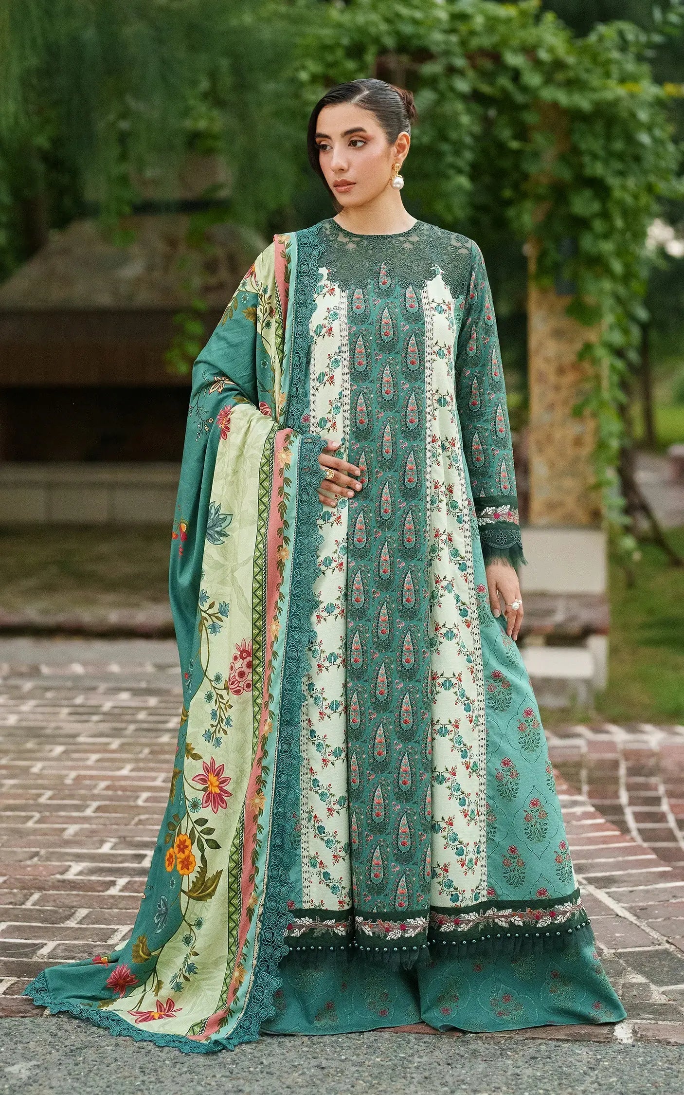 Asifa N Nabeel Botanical Breeze-MWL25-10 Meraki Winter Collection 2025