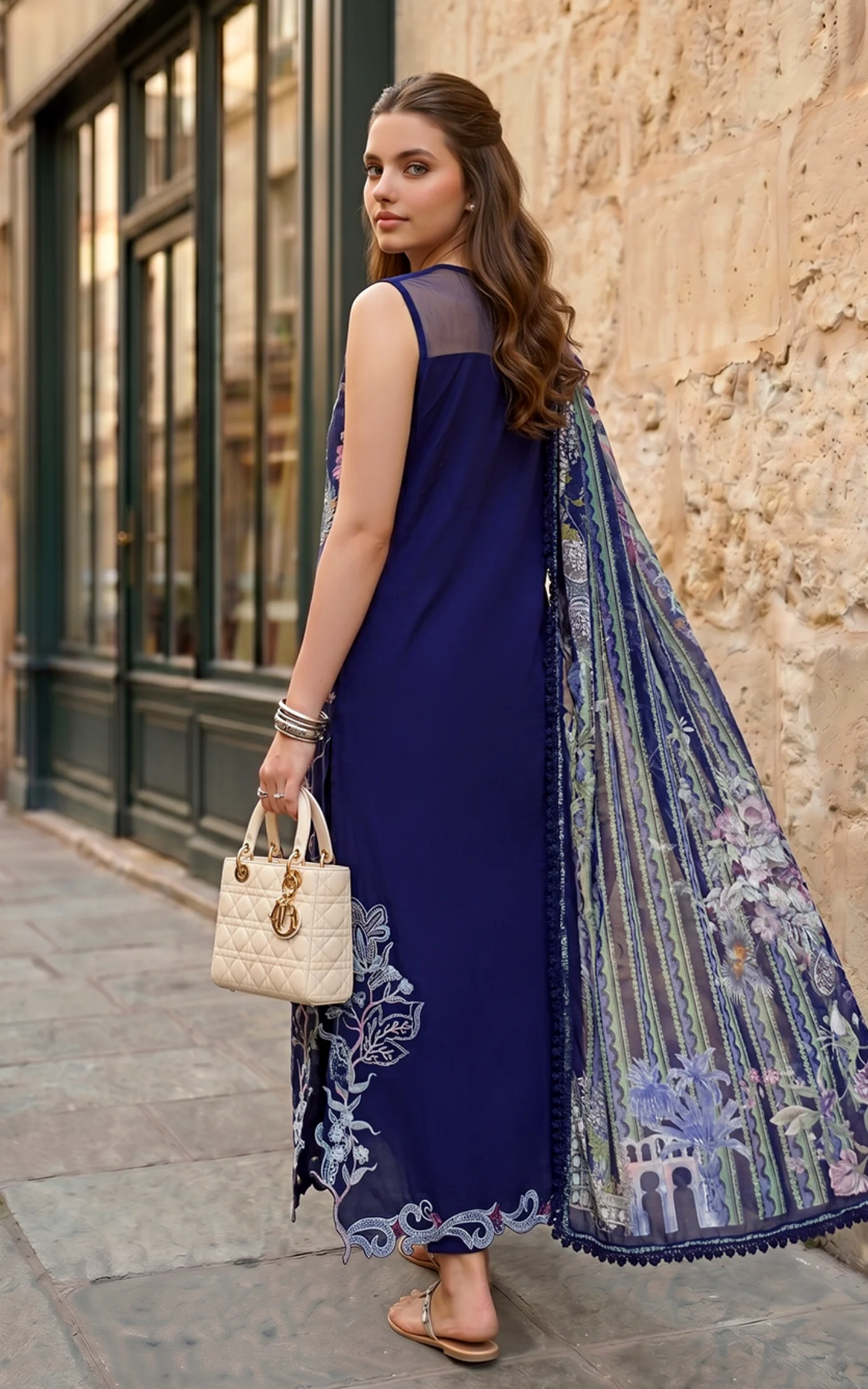 Asifa N Nabeel Scarlet Blue SL26-04 Summer Lawn Collection 2026 - Image 2