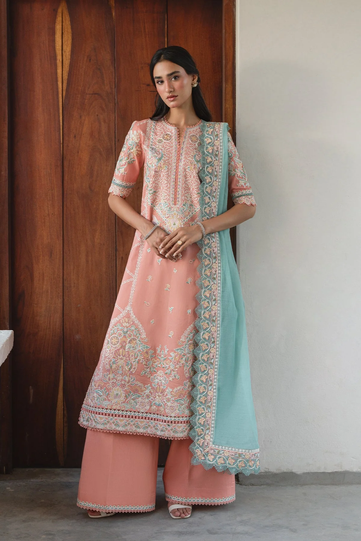 Ayzel Dove Whisper Embrodered Lawn 2026