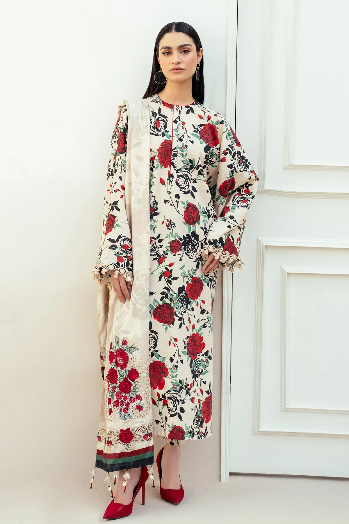 Baroque Digital Printed Khaddar SF-4012 Winter Collection 2024