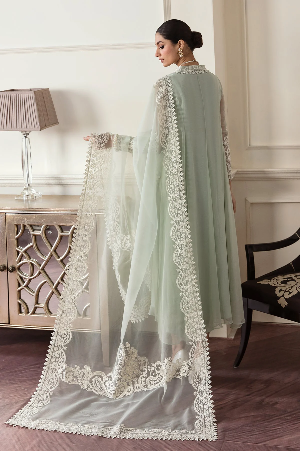 Baroque Embroidered Chiffon PR-756 Formal Pret 2024 - Image 2