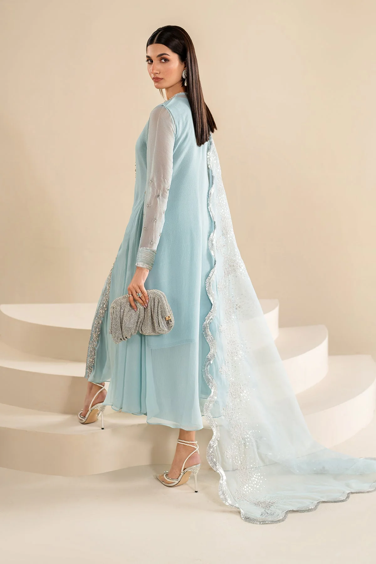 Baroque Embroidered Chiffon PR-922 Formal Pret 2024 - Image 2