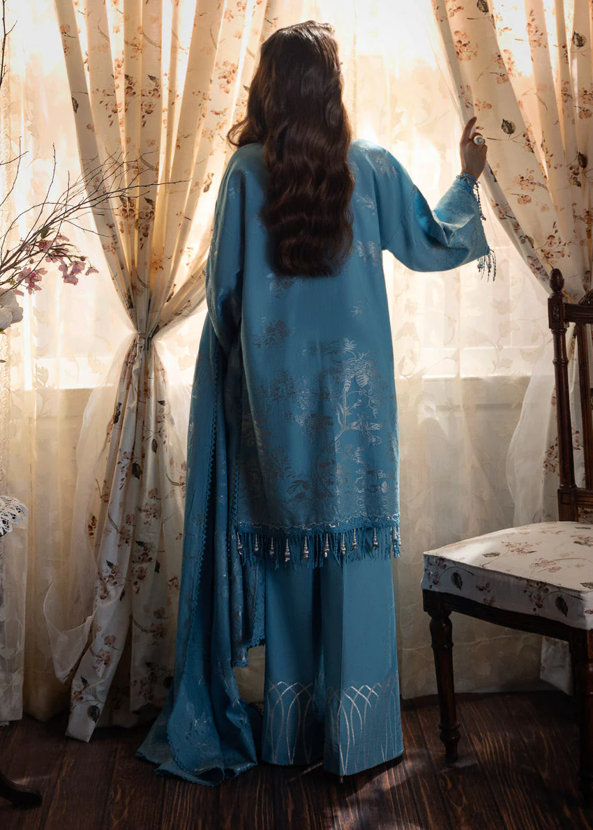 Bonanza Blue-Jacquard-3 Pc (WUS25JD3046) Satrangi Winter Collection 2025 - Image 2