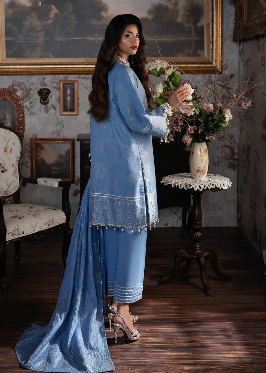 Bonanza Blue-Jacquard-3 Pc (WUS25JD3052) Satrangi Winter Collection 2025 - Image 2