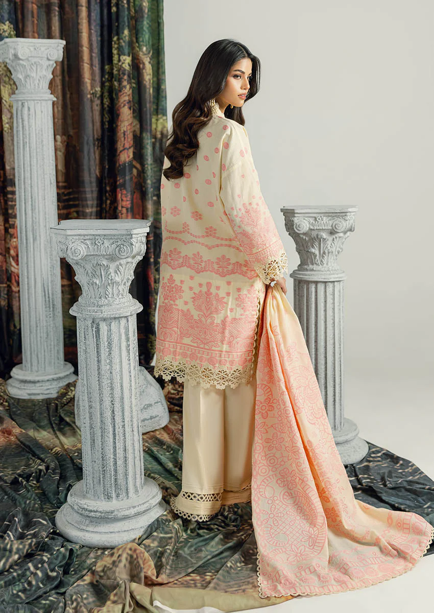 Bonanza Cream-Jacquard-3 Pc (WUS25JD3035) Satrangi Winter Collection 2025 - Image 2