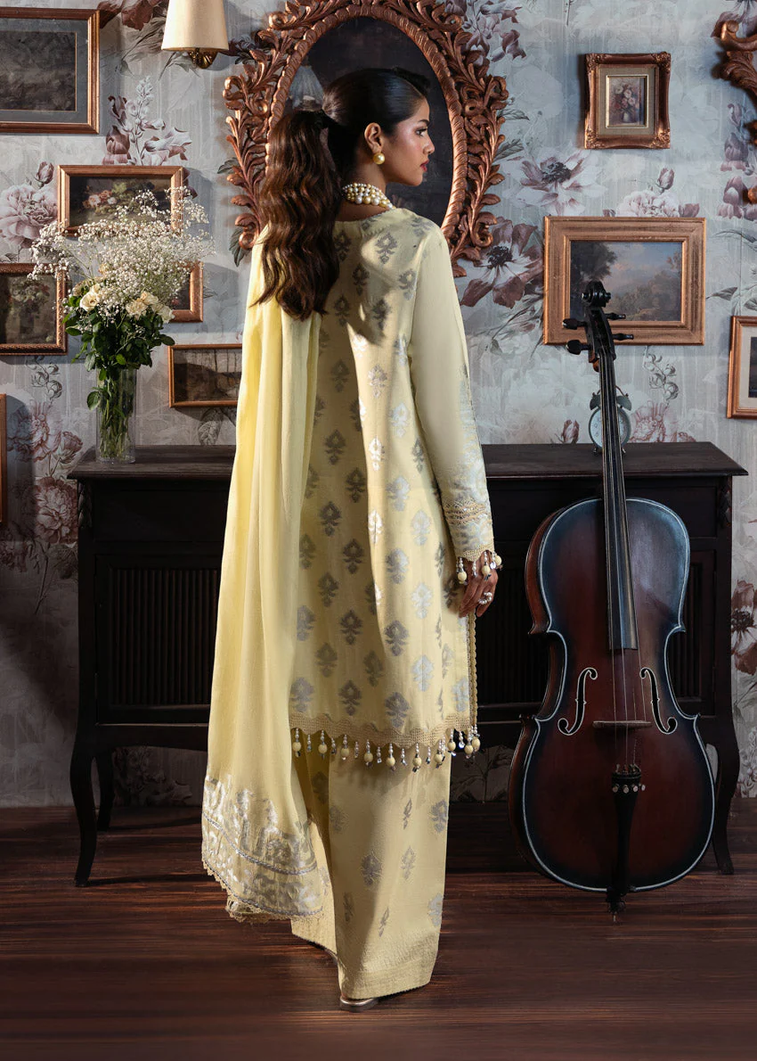 Bonanza L-Yellow-Jacquard-3 Pc (WUS25JD3048) Satrangi Winter Collection 2025 - Image 2