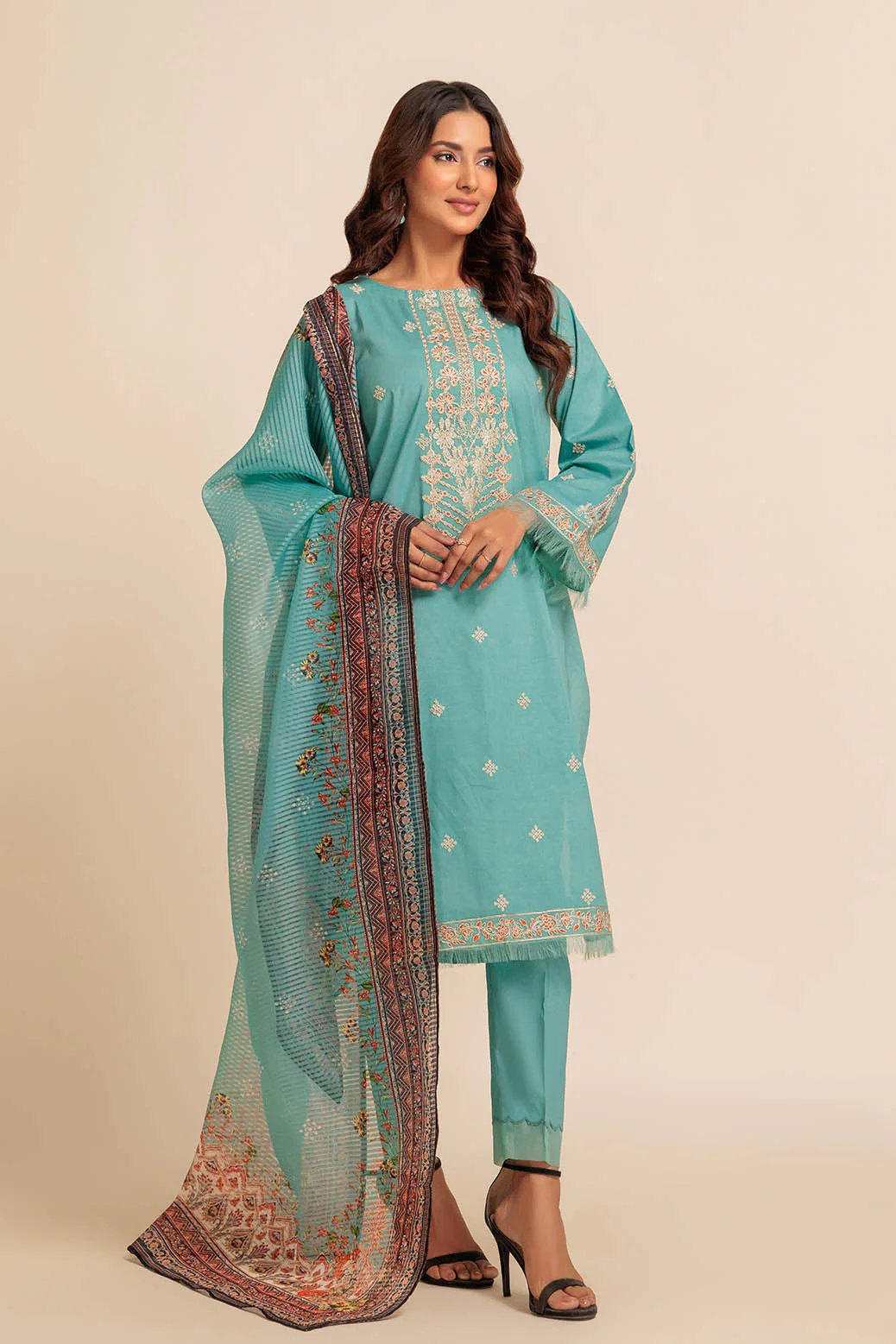 Bonanza Satrangi Aquarelle - 3 PC (1S24E3P100) Summer Collection 2025