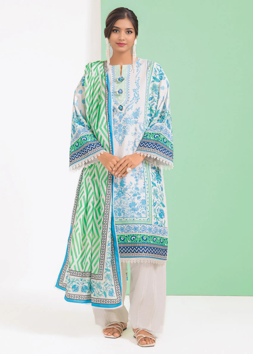 Bonanza Satrangi Azure - 3 Pc WU3PPBS25LI8S3 Winter Collection 2025