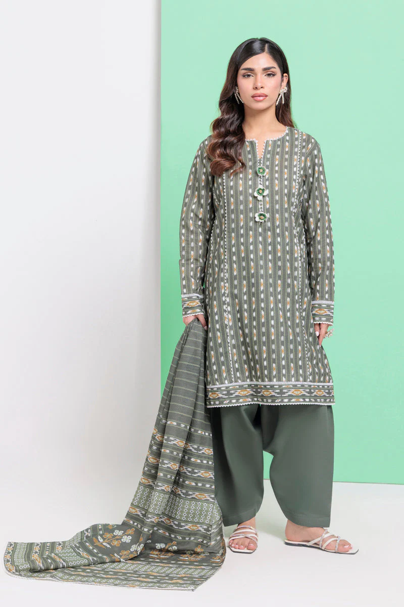 Bonanza Satrangi Geo Fusion - 3 Pc WU3PPBW25LI9O39 Winter Collection 2025
