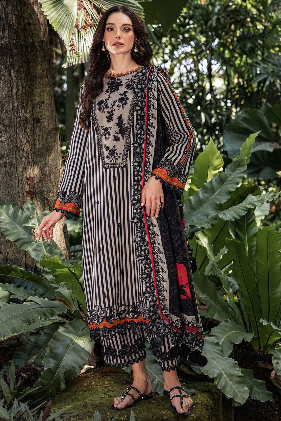 Charizma CN5-03 Naranji Embroidered Lawn Vol 1 2025