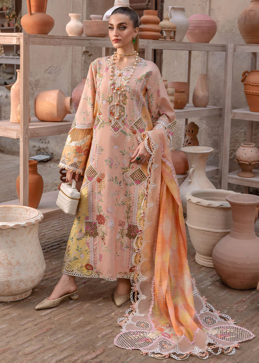 Crimson Bonjour And Bloom - D4B Tasawar Luxe Lawn 2025
