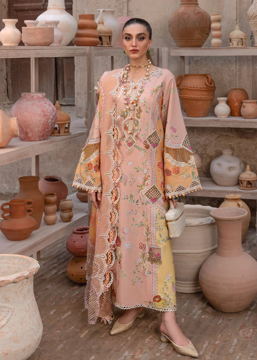 Crimson Bonjour And Bloom - D4B Tasawar Luxe Lawn 2025 - Image 2