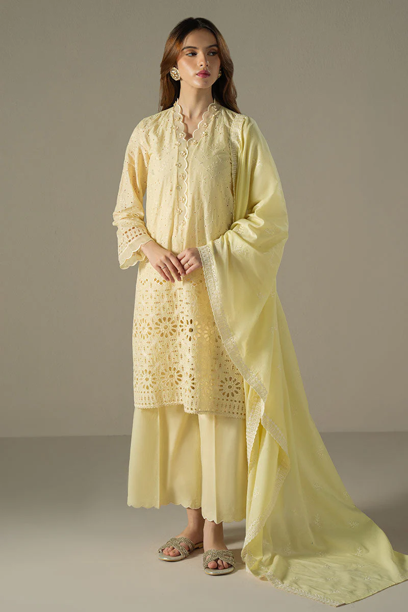Cross Stitch Lemon Zest Chikankari 2025