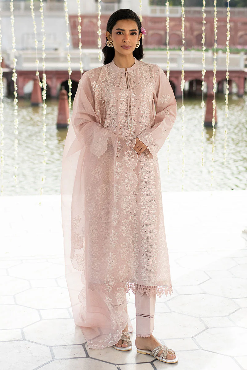 Cross Stitch Peach Floret Chikankari 2025
