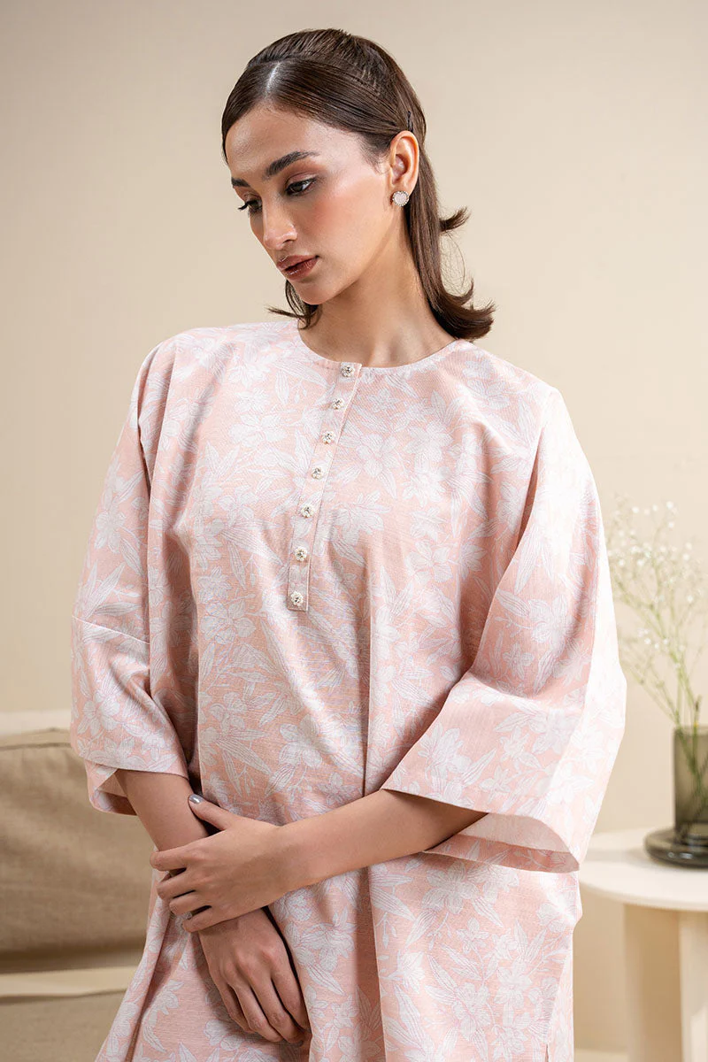 Cross Stitch Rosy Florid Daily Khaddar Linen Collection 2025 - Image 2