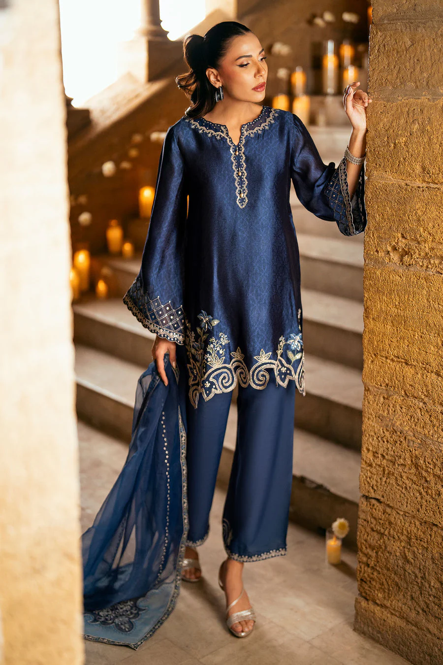 Dhanak FW25DL-0347 BLUE Lumeire Pret Collection 2026