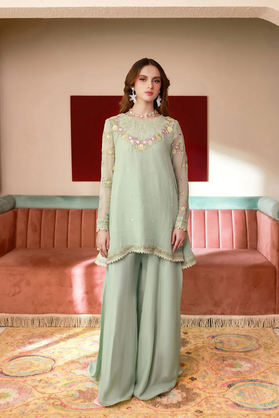 Dhanak SS25DA-2712 L-Green Chiffon Pret Vol-ll 2025