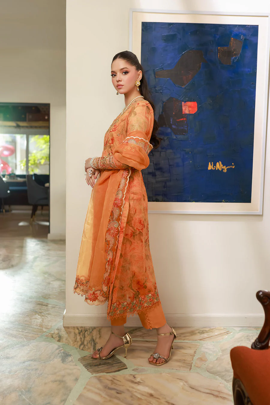 Dhanak SS25DA-2716 Orange Signature Collection 2025 - Image 2