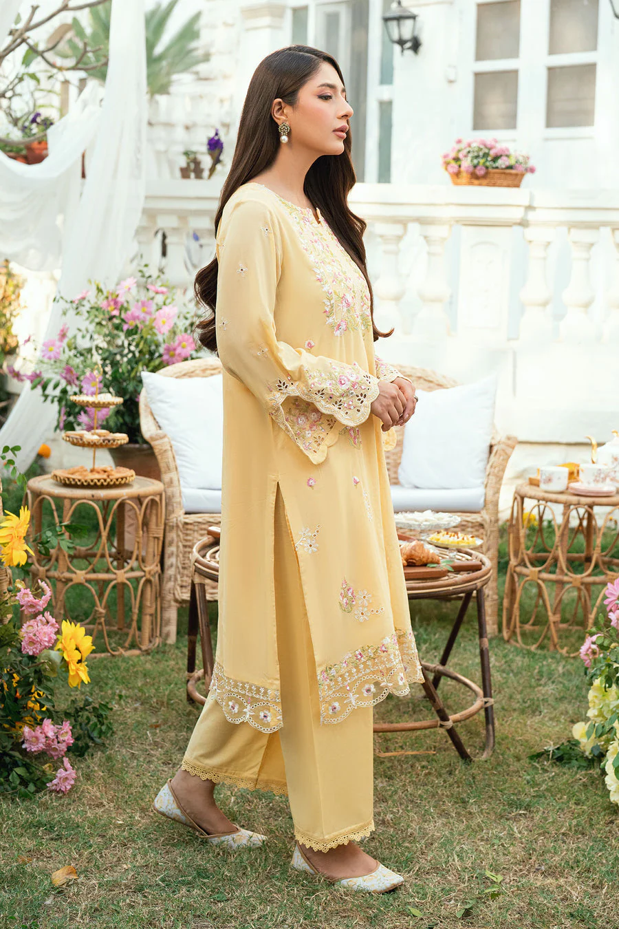 Dhanak SS25DC-2578 Yellow Swiss Voile 2026 - Image 2