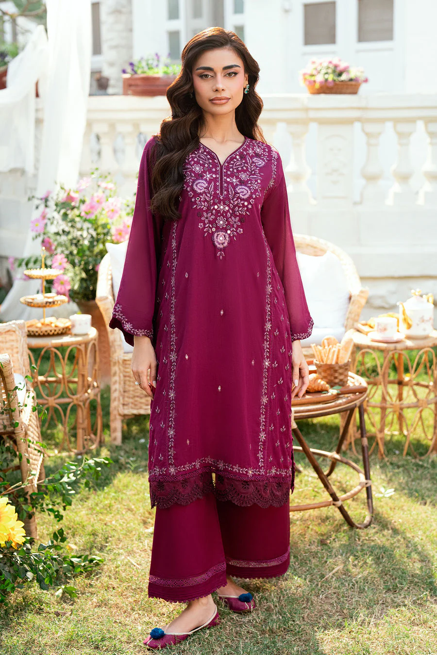 Dhanak SS25DC-2582 Magenta Swiss Voile 2026