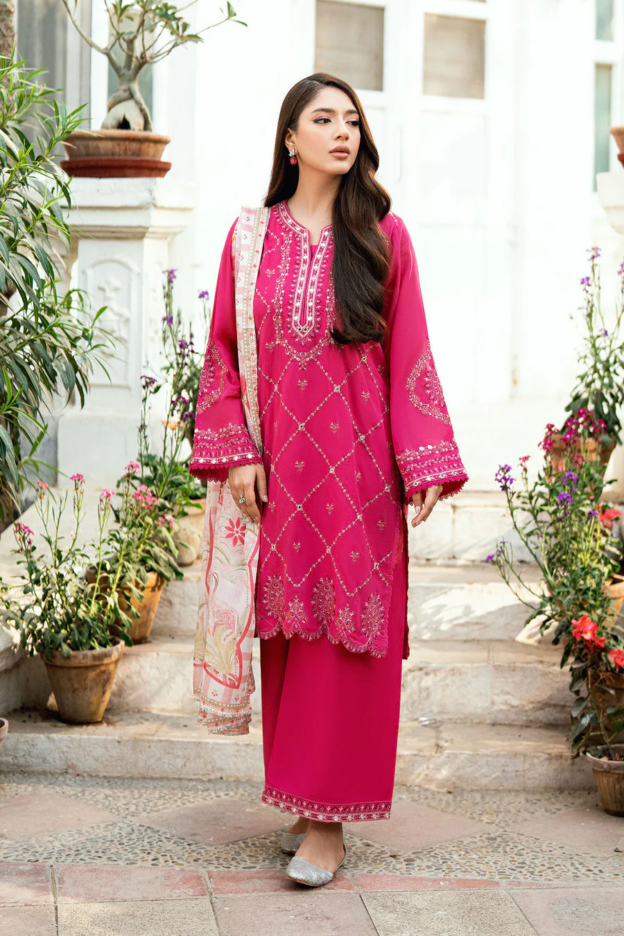 Dhanak SS25DC-2585 Pink Swiss Voile 2026 - Image 2