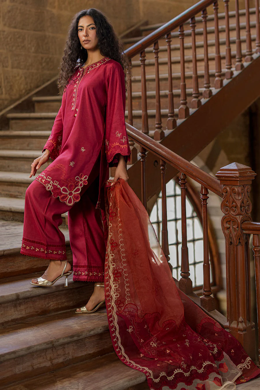 Dhanak SS26DA-2918 Maroon Signature Pret Vol II 2026 - Image 2