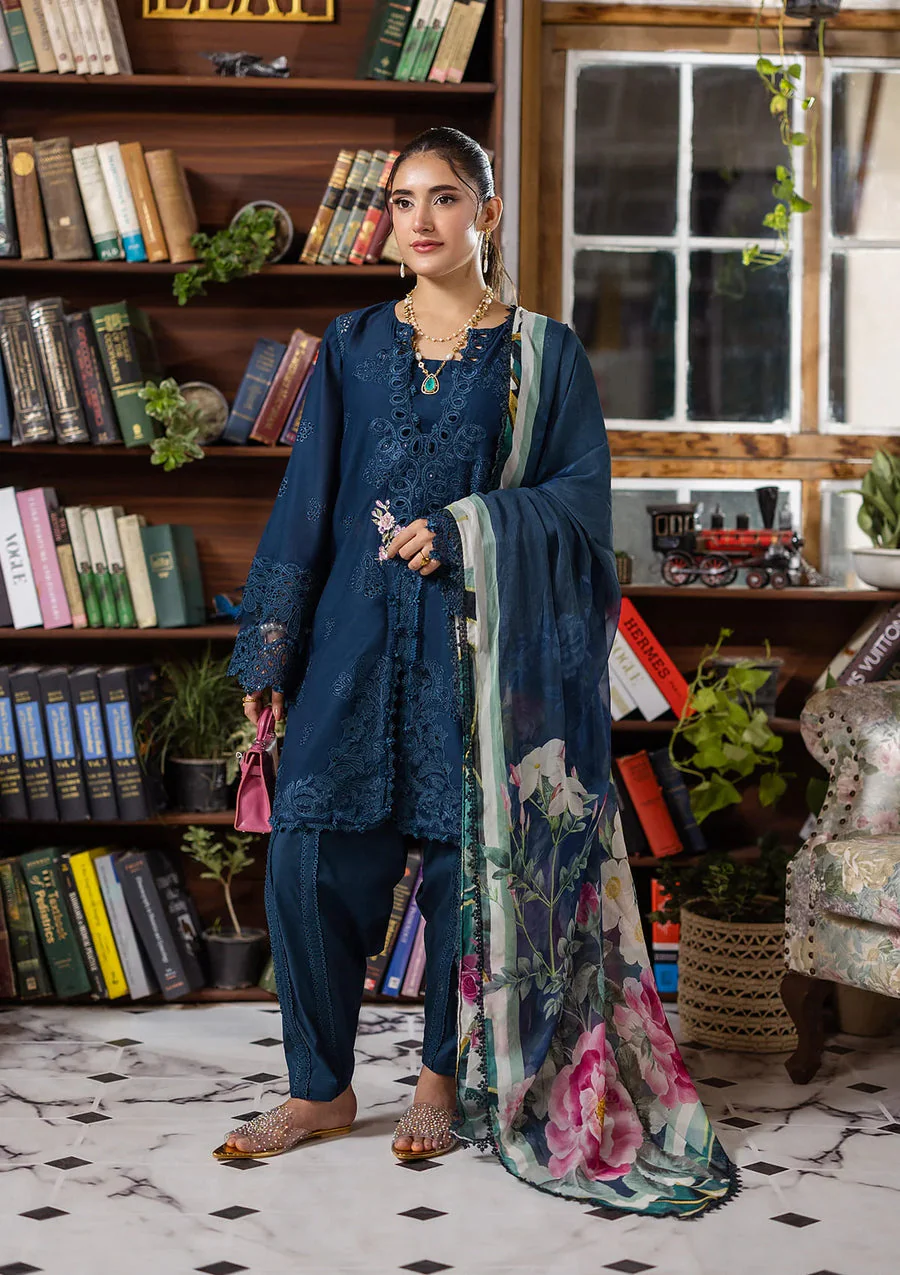 Elaf Premium EEC-4B Serenaire E Craft Chikankari With Chiffon 2025