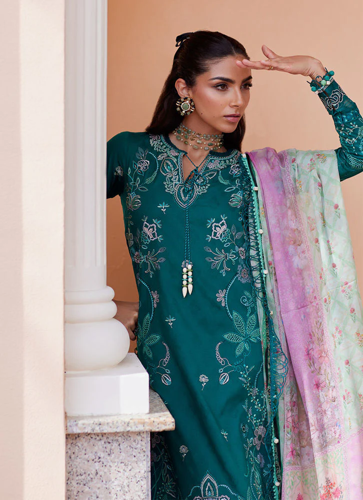 Farah Talib Aziz Eileen Emerald WES Luxury Lawn 2025 - Image 2