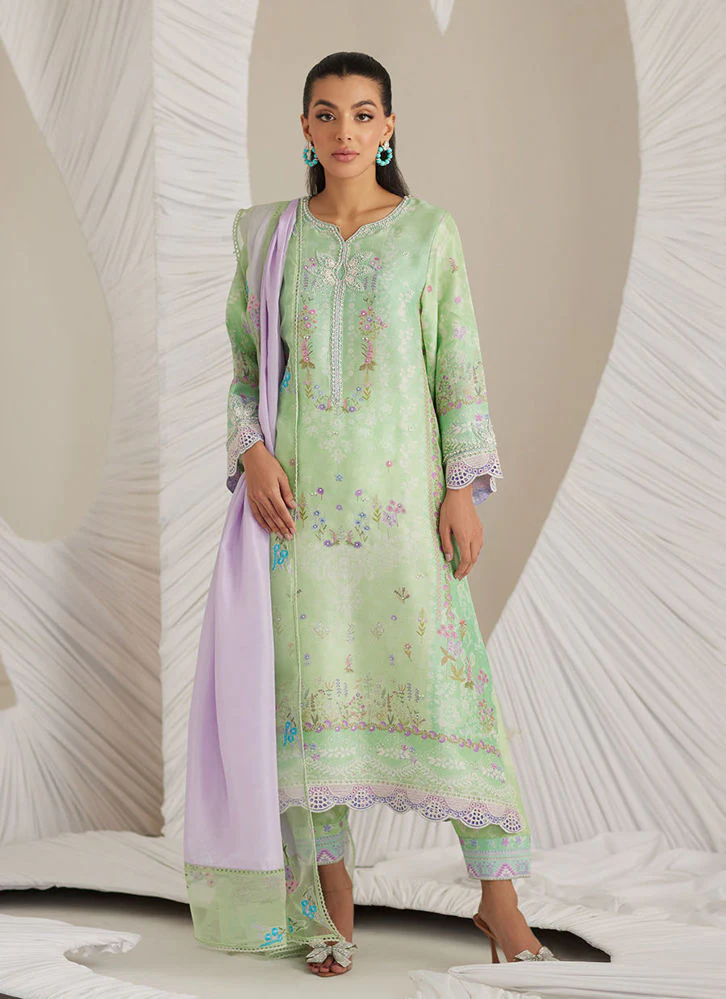 Farah Talib Aziz Felice Aqua Shirt and Dupatta Lea Eid Prets 2025