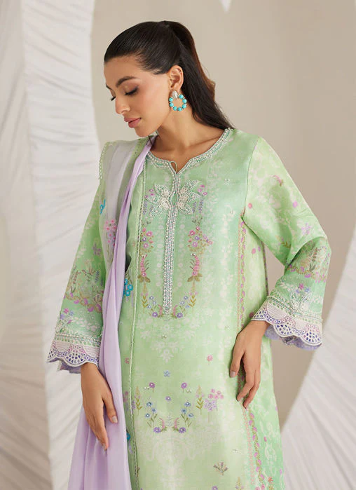 Farah Talib Aziz Felice Aqua Shirt and Dupatta Lea Eid Prets 2025 - Image 2