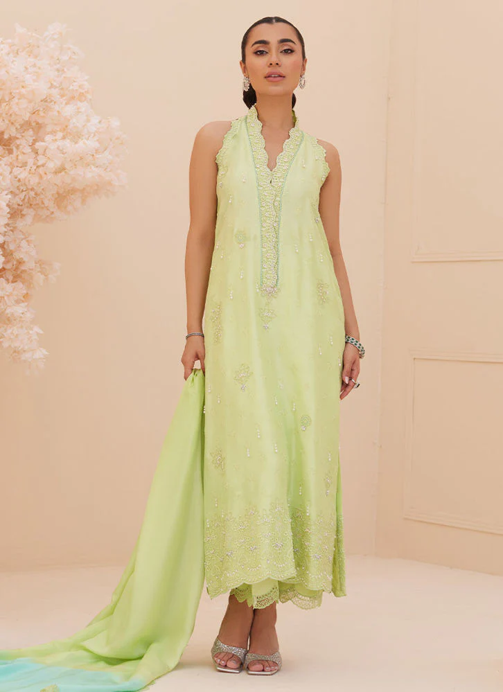 Farah Talib Aziz Pia Embroidered Raw Silk Shirt and Dupatta Zaza Formals 2025