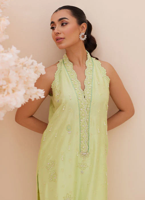 Farah Talib Aziz Pia Embroidered Raw Silk Shirt and Dupatta Zaza Formals 2025 - Image 2