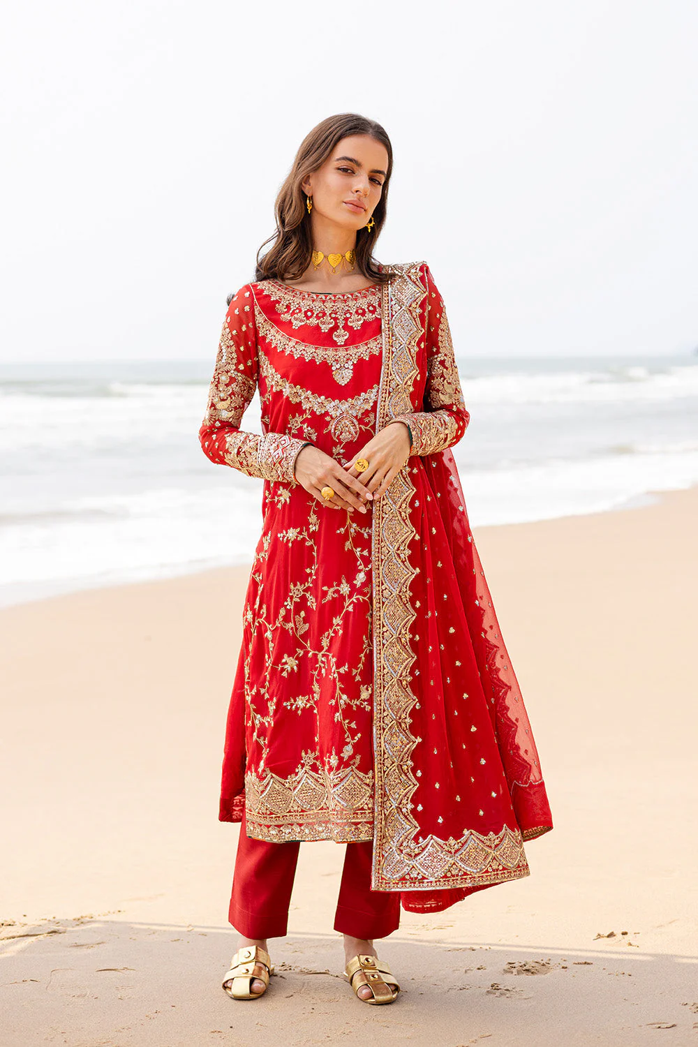 Freesia Premium Anvi - FW40055 Zyra Embroidered Chiffon 2025
