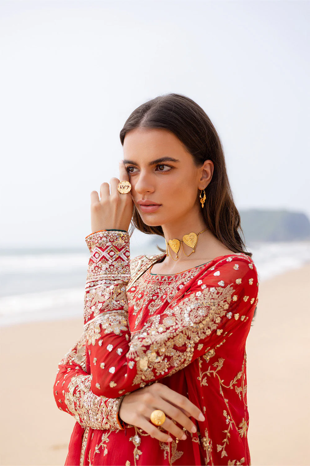 Freesia Premium Anvi - FW40055 Zyra Embroidered Chiffon 2025 - Image 2