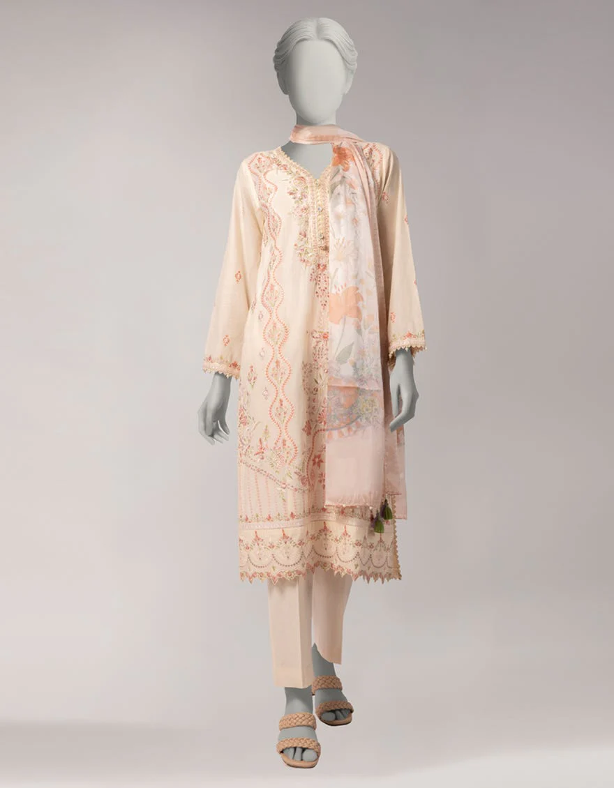 Junaid Jamshaid JL261114S Peach Spring Lawn 2026