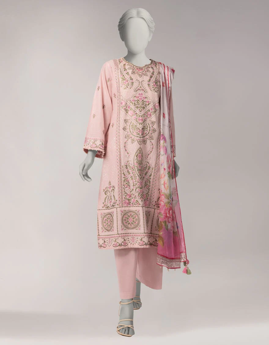 Junaid Jamshaid JL261115S Pink Spring Lawn 2026