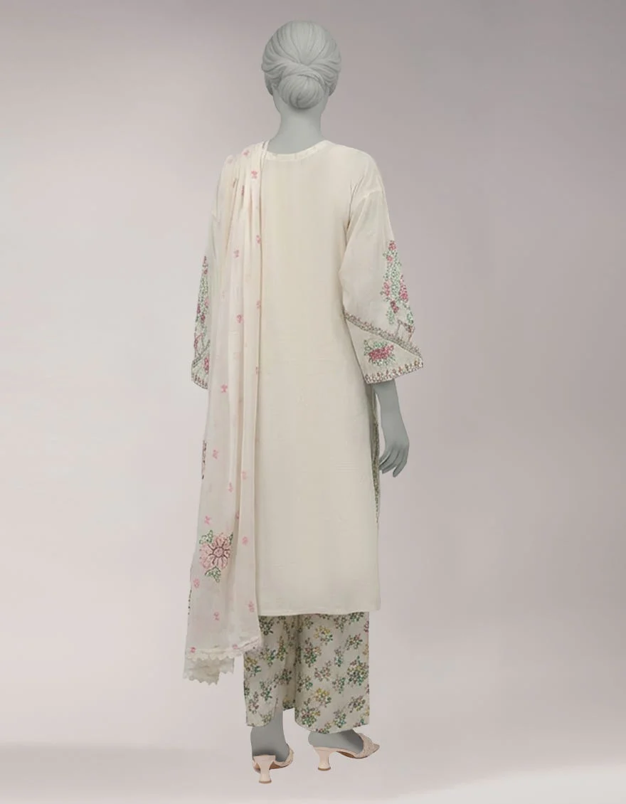 Junaid Jamshaid JL261124U Off-White Spring Lawn 2026 - Image 2