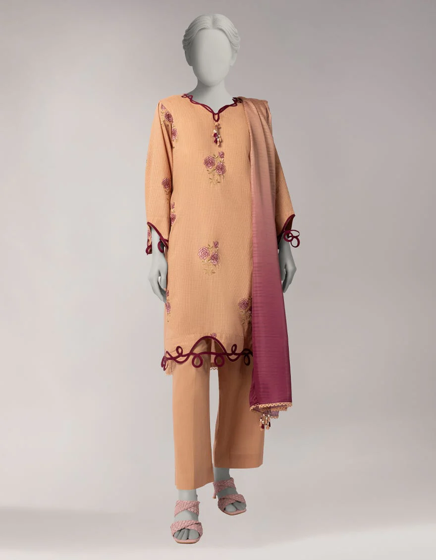 Junaid Jamshaid JLU263812U Brown Spring Lawn 2026