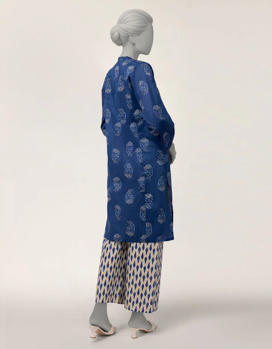 Junaid Jamshaid JST262284S Blue Spring Lawn 2026 - Image 2